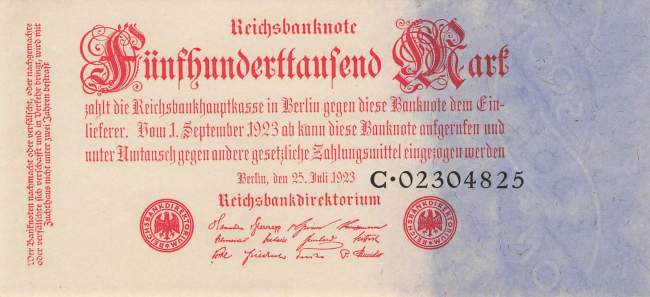 500000 Mark 1923 ro.91a C